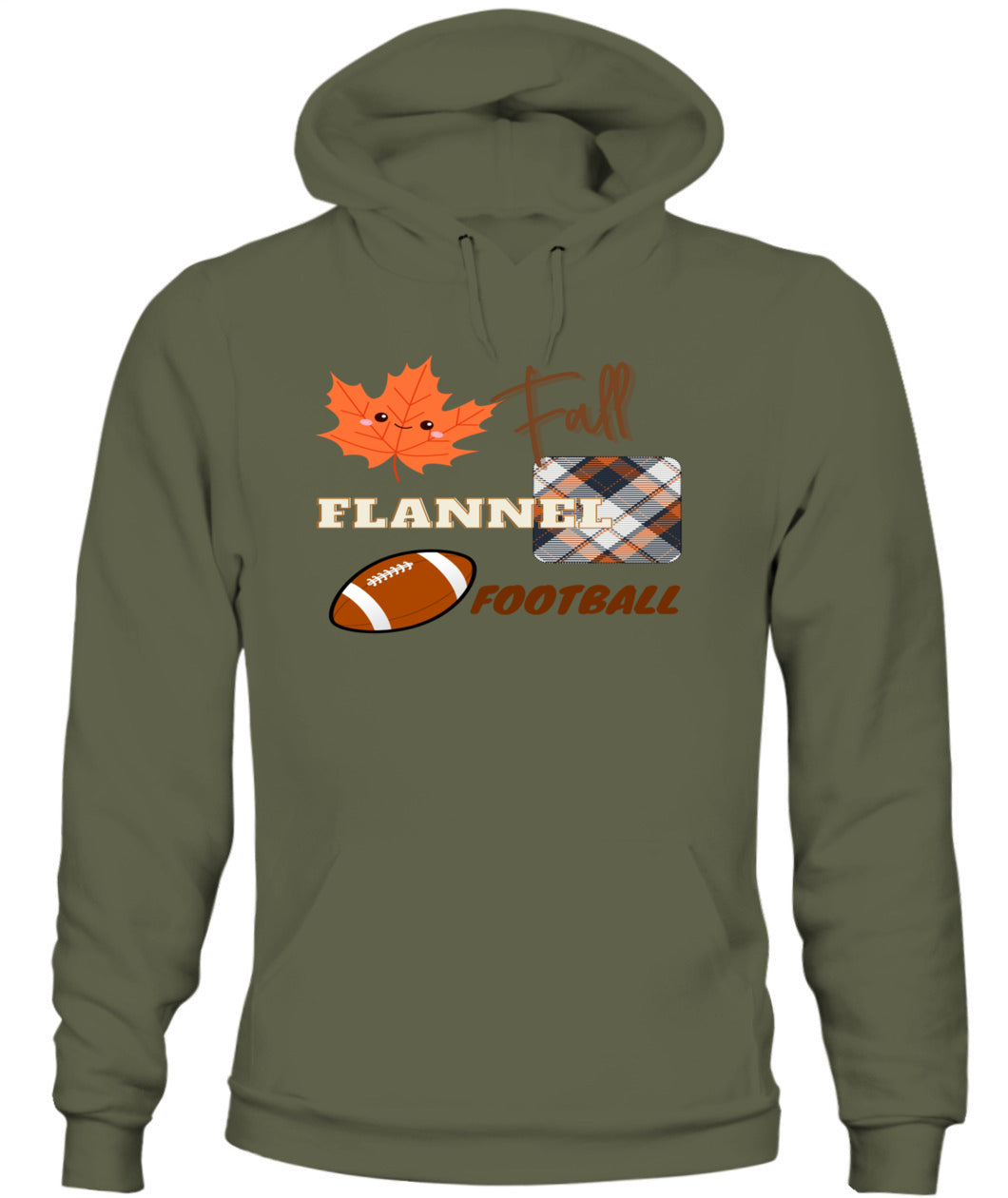 Fall - Flannel - Football | Unisex Hoodie | Bella + Canvas 3719