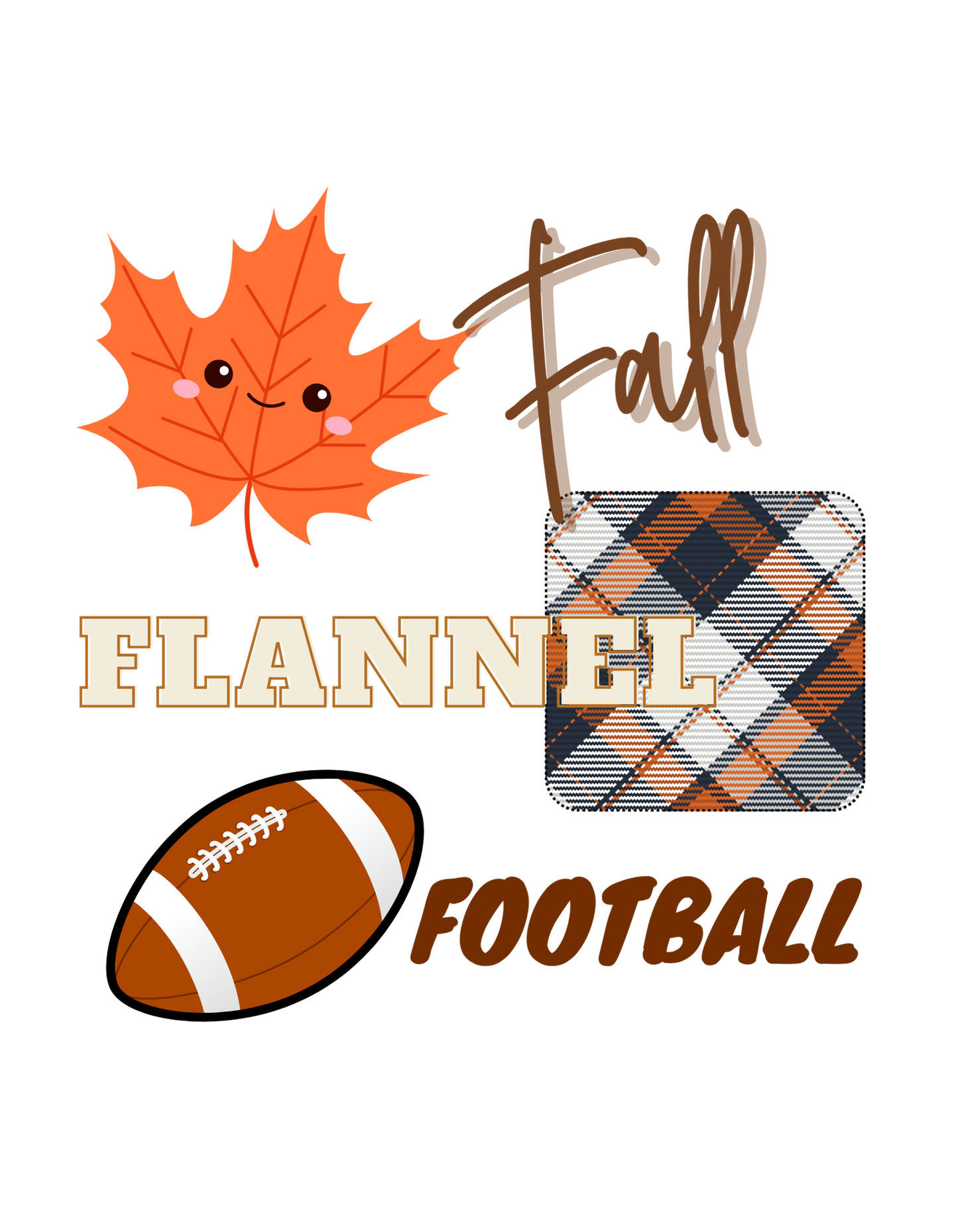 Fall - Flannel - Football | Unisex T-Shirt | Bella + Canvas 3001