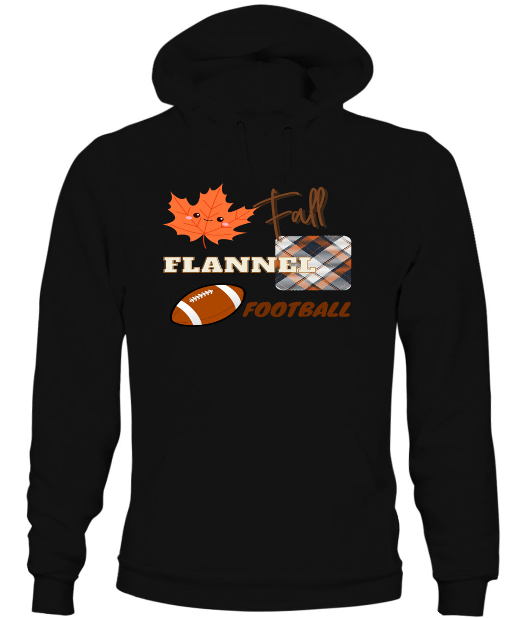 Fall - Flannel - Football | Unisex Hoodie | Bella + Canvas 3719