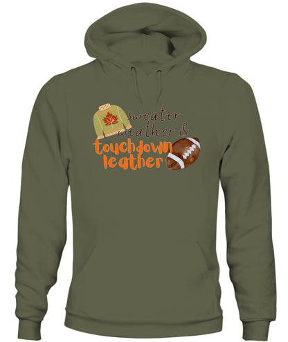 Sweater Weather & Touchdown Leather - Unisex Hoodie | Bella + Canvas 3719