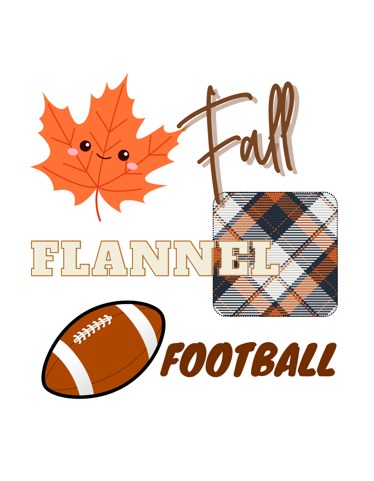 Fall - Flannel - Football | Unisex T-Shirt | Bella + Canvas 3001