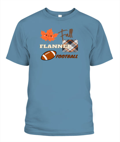 Fall - Flannel - Football | Unisex T-Shirt | Bella + Canvas 3001