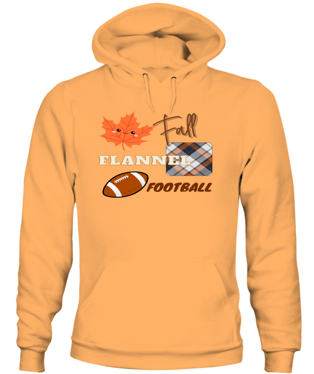 Fall - Flannel - Football | Unisex Hoodie | Bella + Canvas 3719