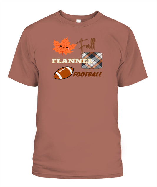 Fall - Flannel - Football | Unisex T-Shirt | Bella + Canvas 3001