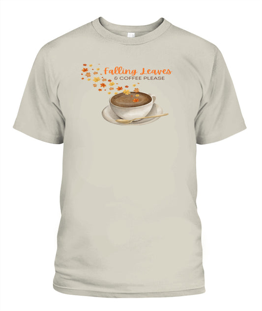 Falling Leaves & Coffee Please - Unisex T-Shirt | Bella + Canvas 3001